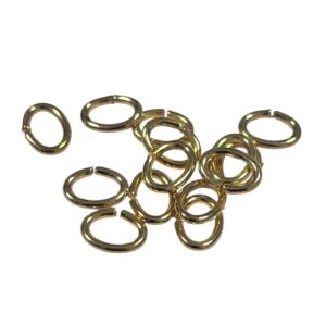 ANELLINO CONGIUNZIONE OVALE FERRO DORATO MM7X5.5 SP1MM