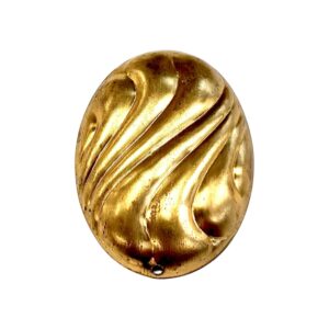 OVALE CON FORO IMBUTTITO FANTASIA OTTONE ONDULATO MM26X36 FINO ESAURIMENTO SCORTE