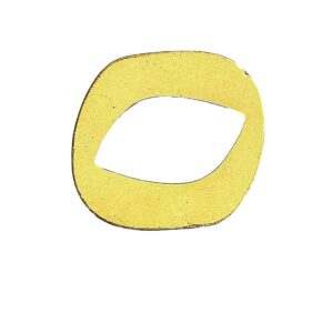 QUADRATO IRREGOLARE OTTONE EST.33X29MM INT.14X23MM