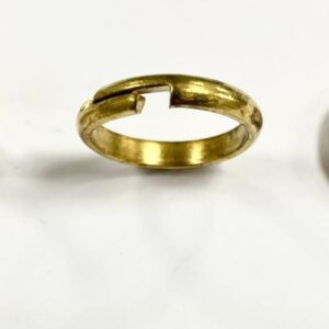 ANELLO DITO OTTONE 1/2 Tondo LARGO 3,5 X SPESSO1,5