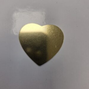 CUORE OTTONE TRANCIATO 3,5X3,5 CM