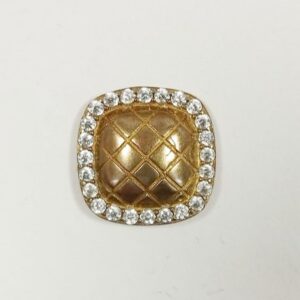 BOTTONE CON ZIRCONI MM.15X15