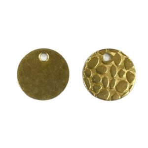 DISCHETTO OTTONE CON FORO mm10