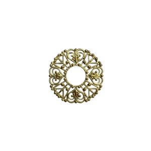 FILIGRANA TONDA OTTONE CON FORO LARGO CENTRALE 31MM