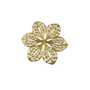 FILIGRANA OTTONE FIORE 6 PETALI MM.44