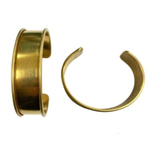BRACCIALE FASCIA OTTONE 2CM CON BORDO SOVRAPPOSTO FILO TONDO