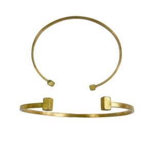 BRACCIALE 1 FILO OTTONE CON CUBETTO OTT.