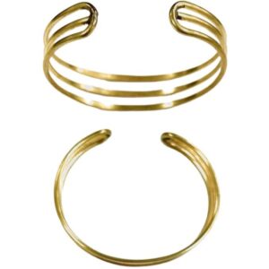 BRACCIALE OTTONE 3FILI OTTONE SCHIACCIATO