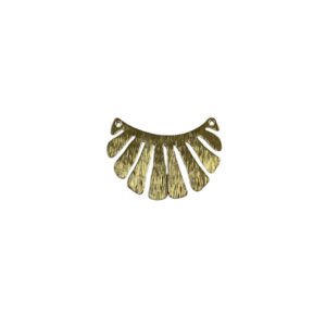 PARTICOLARE OTTONE VENTAGLIO 8 PETALI STRIATO.30X17