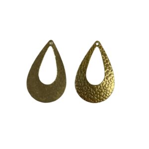 PARTICOLARE A GOCCIA OTTONE MARTELLATO MM.25X38