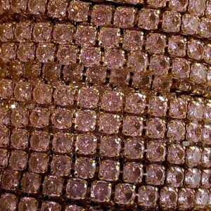 CATENA OTTONE + ZIRCONE MM.4 ROSE