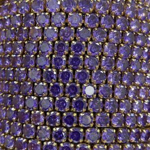 CATENA OTTONE + ZIRCONE MM.4 TANZANITE