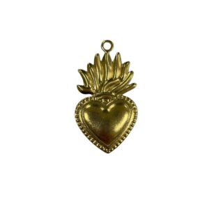 CUORE SACRO OTTONE STAMPATO 35X20 mm