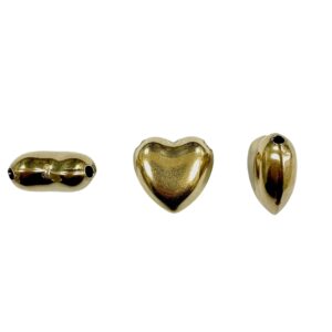 CUORE OTTONE SOFFIATO 18MM FORO PASSANTE