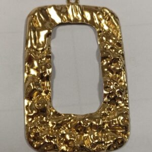 RETTANGOLO OTTONE MARTELLATO 45X30MM