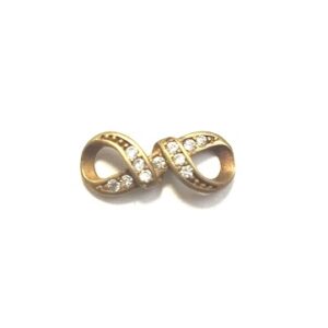 INFINITO OTTONE PAVE ZIRCONI mm10x5