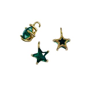 STELLINA ZIRCONE MM7 CON CASTONE EMERALD