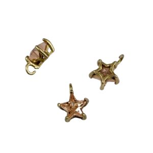 STELLINA ZIRCONE MM7 CON CASTONE LIGHT PEACH
