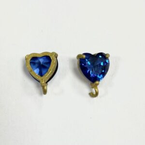 CUORICINO ZIRCONI CON CASTONE VERDE 10MM