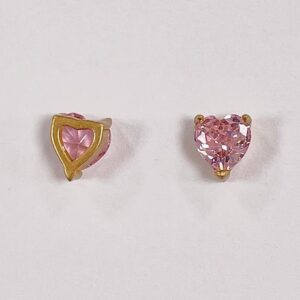 CUORICINO ZIRCONE ROSA 6MM.