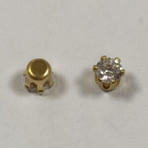 ZIRCONE 4MM CON CASTONE FRANCESE CRISTALL