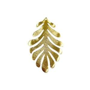 FOGLIA OTTONE STRIATA 13 PETALI CON FORO MM.58X38