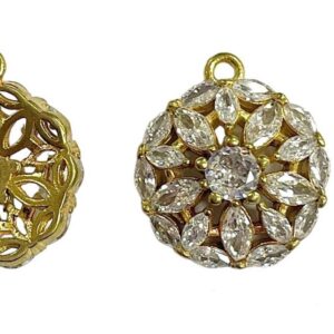 PENDENTE OTTONE FIORE CON CONTORNO . MM.10