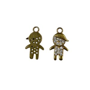 CIONDOLO OTTONE ZIRCONI BABY MASCHIETTO MM17