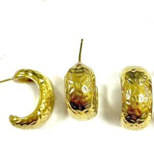 ORECCHINO FUSIONE OTTONE MARTELLATO GILDA mm10x21