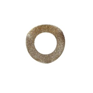 TONDO OTTONE ONDULATO FORATO . GLITTER 26MM ESTERNO INT.14MM