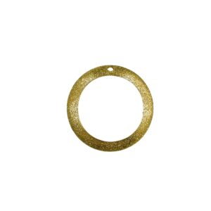 TONDO OTTONE FORATO CON1 FORO IMBUTTITO GLITTER EST.28MM INT.20,5MM