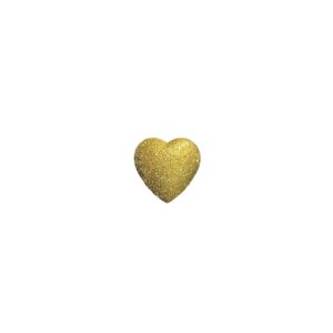 CUORE GLITTER OTTONE 25MM SENZA FORO