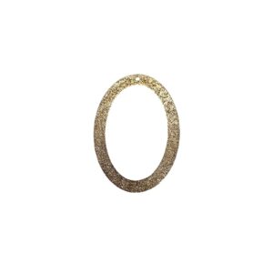 OVALE OTTONE GLITTER CON FORO EST.32X23MM INT.25X16MM