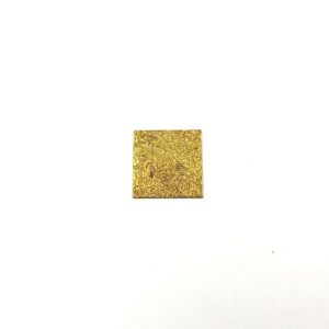 QUADRATO OTTONE GLITTER MM12X12 NO FORO UNA SIDE