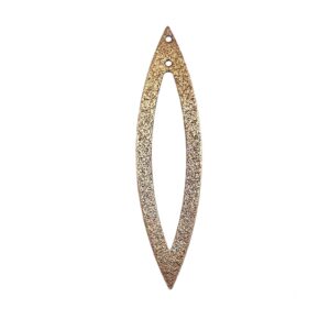 NAVETTA OTTONE GLITTER EST.52X13MM INT.35X5MM CON 2 FORI
