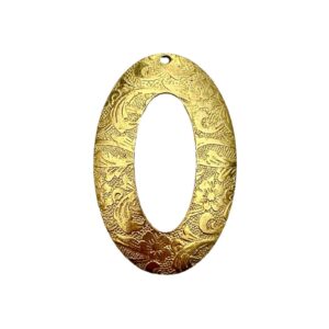 OVALE FIORATO ESTERNO 33X20MM INTERNO 8X19MM CON FORO