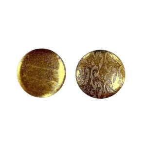 DISCO OTTONE STAMPA FIORATO MM25 IMBUTTITO