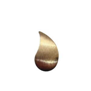 GOCCIA CONCAVA OTTONE STRIATO LATO SINISTRO 25X12MM