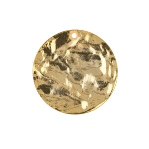 TONDO MARTELLATO OTTONE CON FORO 25MM