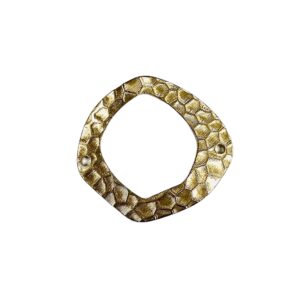 PART OTTONE TRAFORATO MARTELLATO 27X25 DOPPIO FORO