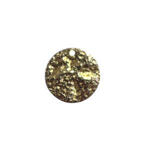 DISCO OTTONE MARTELLATO CON FORO DA 14.5MM