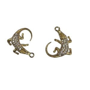 COCCCODRILLO MM15 PAVE' DI ZIRCONI CON ANELLINO