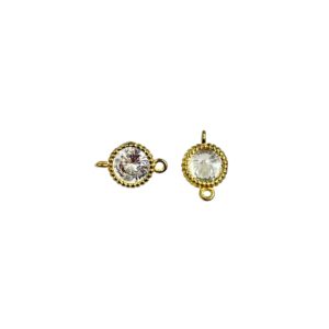 TONDO CON ZIRCONE MM.6 CON MAGLIA VERTICALE E ORIZZONTALE