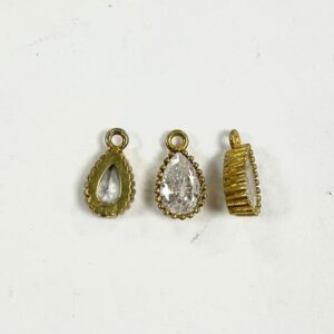 GOCCIA OTTONE ZIRCONE 5X4 ANELLINO