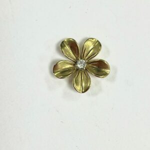 FIORE OTTONE 5 PETALI CON ZIRC. CENTRALE MM.10