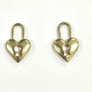 CUORICINO OTTONE CATENACCIO 15X10MM