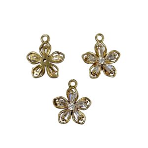 FIORELLINO ZIRCONI 9MM 5 PETALI CON ANELLINO