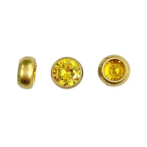 CASTONE TORNITO C/ZIRC. MM.10 CITRINE