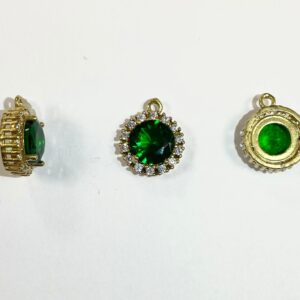 PENDENTE TONDO C/ZIRC. MM.12 EMERALD