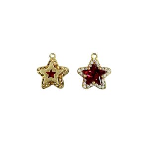 STELLINA PAVE' C/ZIRCONE CENTR. ROSSO